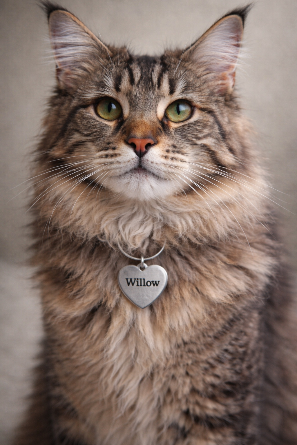 Médaille cœur pour chat