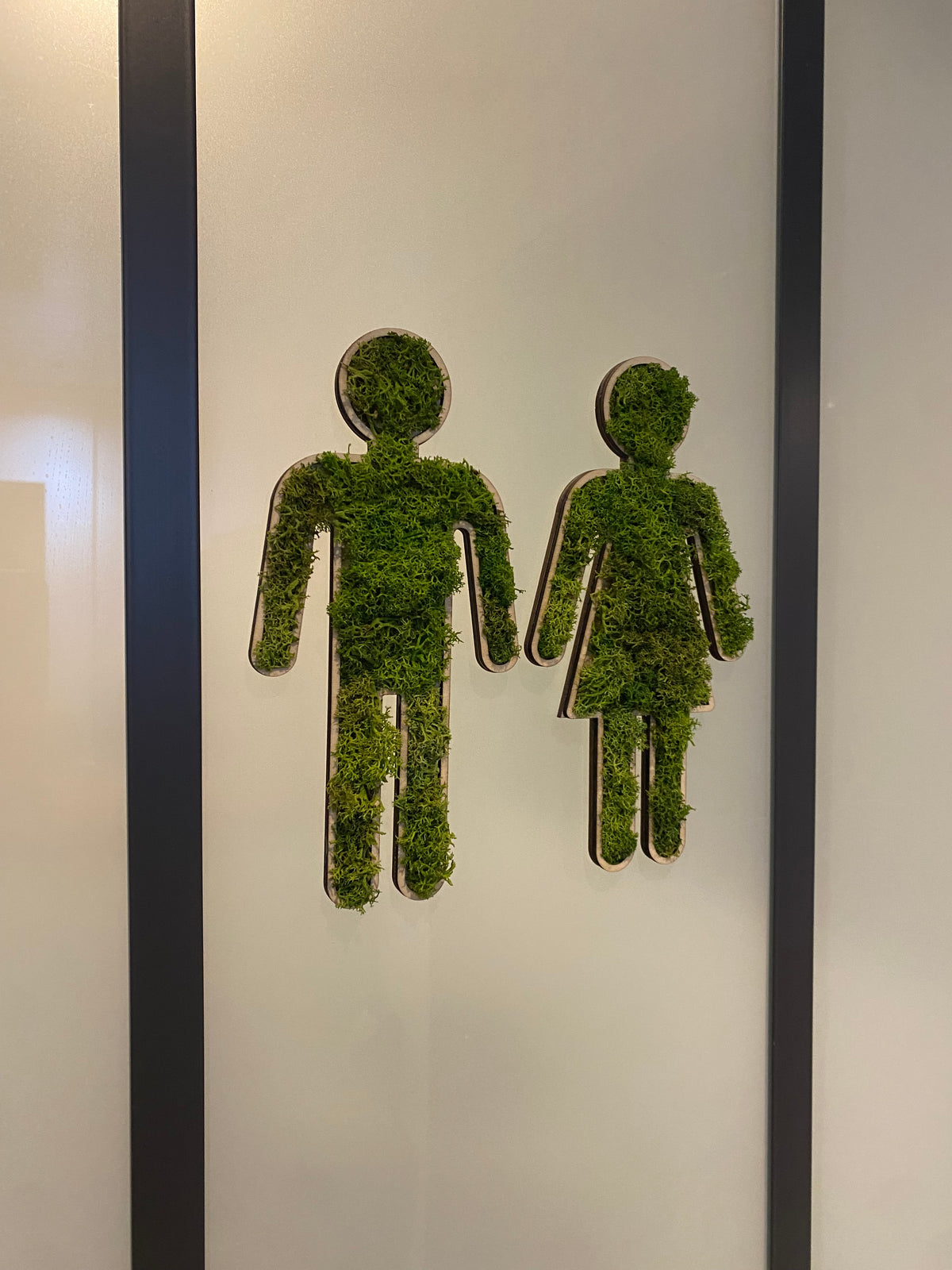 Logo Toilette en bois et mousse