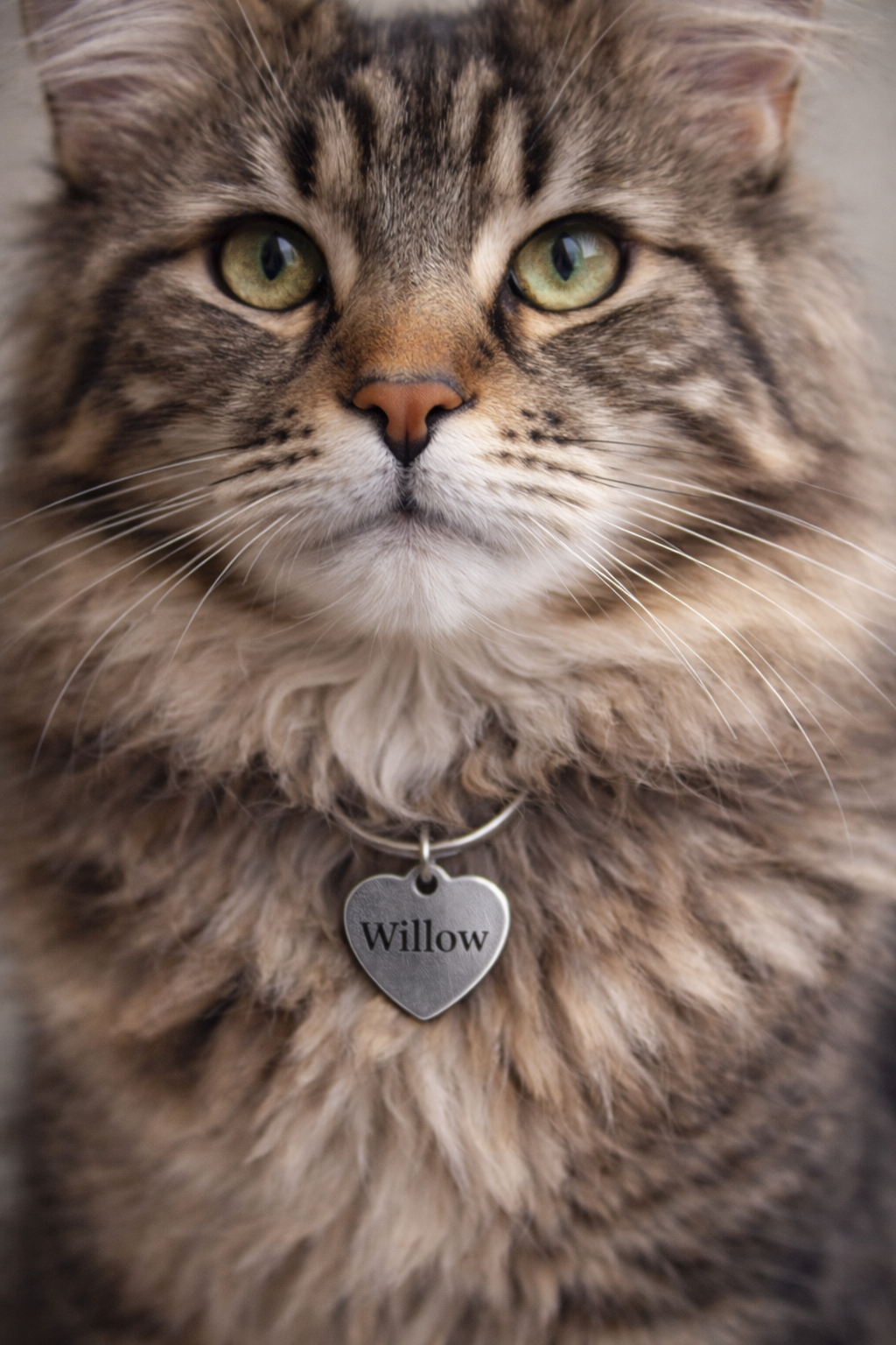 Médaille cœur pour chat