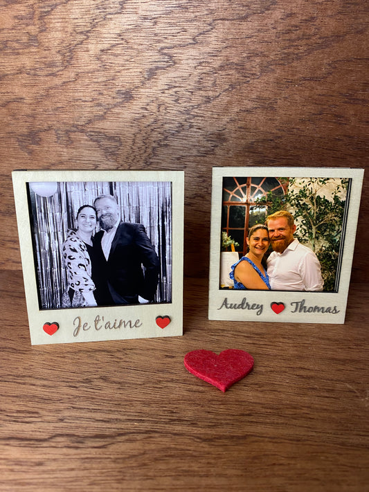 Duo Magnets Polaroïd Cadre Photo Saint Valentin